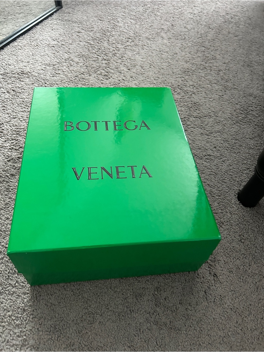 Bottega Veneta Black Suede Logo Ankle Boot on Green Box - Picture 10 of 12